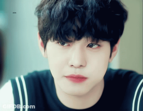 A Close Up Of A Person 'S Face With The Letters Jdmd On The Bottom GIF