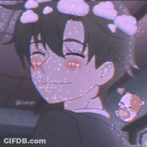 A Close Up Of A Person 'S Face With The Username @Cueiro On The Bottom GIF