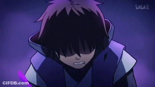 A Close Up Of A Person 'S Face With The Word Bilibili On The Bottom Left GIF