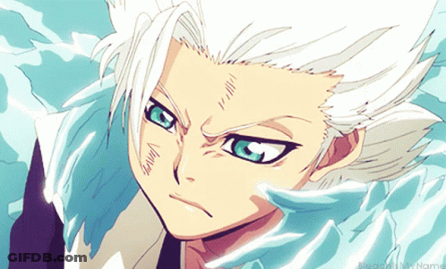 A Close Up Of A Person 'S Face With The Word Bleach On The Bottom GIF
