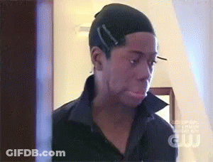 A Close Up Of A Person 'S Face With The Word Cw On The Bottom Right GIF