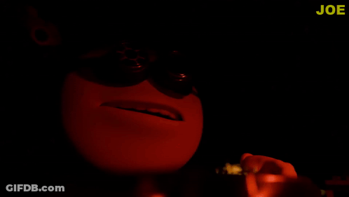 A Close Up Of A Person 'S Face With The Word Joe On The Bottom Right GIF