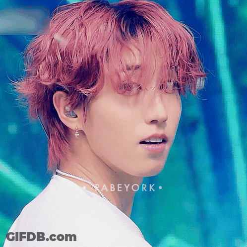 A Close Up Of A Person 'S Face With The Word Rabeyork Written On The Bottom GIF