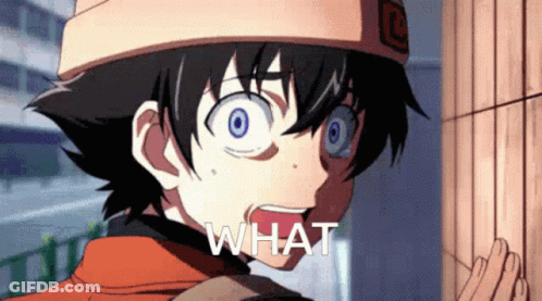 A Close Up Of A Person 'S Face With The Word What Written Above It GIF