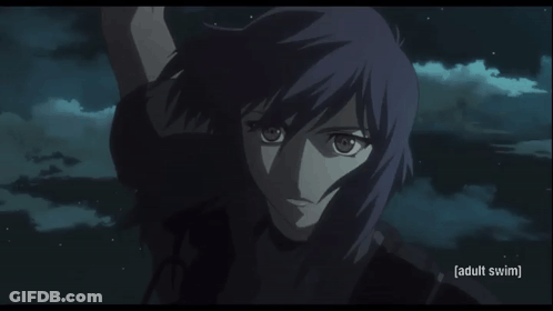 A Close Up Of A Person 'S Face With The Words Adult Swim Below It GIF