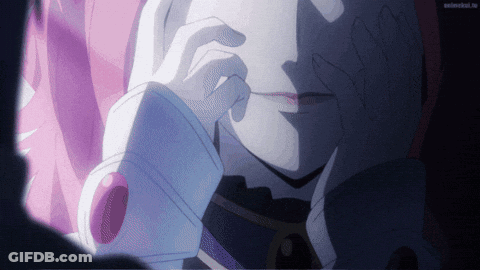 A Close Up Of A Person 'S Face With The Words Animeedit.tv Below It GIF