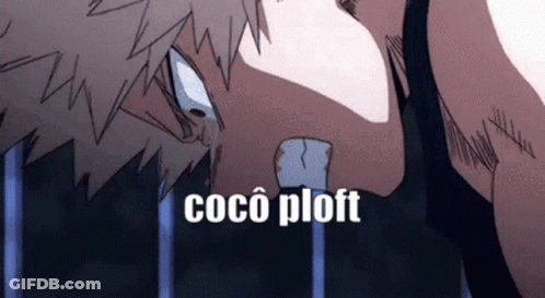 A Close Up Of A Person 'S Face With The Words `` Coco Ploft '' Written On It . GIF