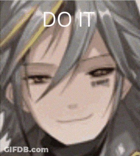 Close-Up Of Person's Face With Do It Text GIF