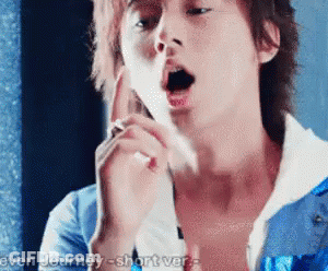 A Close Up Of A Person 'S Face With The Words Even Journey Short Ver Written Below GIF