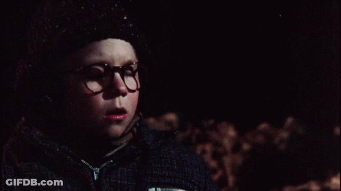 A Close Up Of A Person 'S Face With The Words Ffffffffffudge Written In White GIF