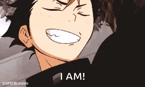 A Close Up Of A Person 'S Face With The Words `` I Am '' Written Below It . GIF