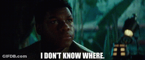 A Close Up Of A Person 'S Face With The Words `` I Don 'T Know Where '' Written On It . GIF