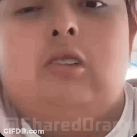 A Close Up Of A Person 'S Face With The Words " Not Coming To My " Written On It GIF