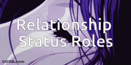 A Close Up Of A Person 'S Face With The Words Relationship Status Roles Written On It GIF