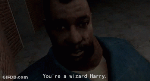 A Close Up Of A Person 'S Face With The Words " What ? " On The Bottom GIF