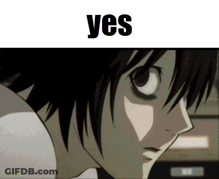 A Close Up Of A Person 'S Face With The Words Yes Written Above It GIF