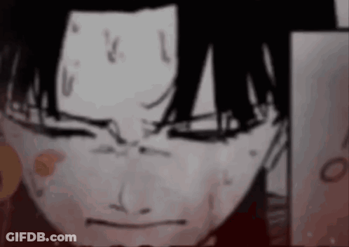 A Close Up Of A Person 'S Face With Their Eyes Closed In A Drawing . GIF