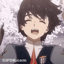 A Close Up Of A Person 'S Face With Their Mouth Open And Their Eyes Closed . GIF
