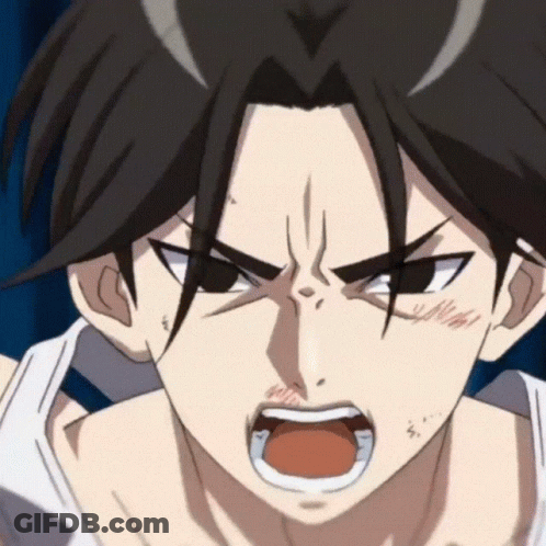 A Close Up Of A Person 'S Face With Their Mouth Wide Open GIF