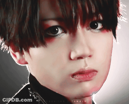 A Close Up Of A Person 'S Face With Tumblr Written On The Bottom Left GIF