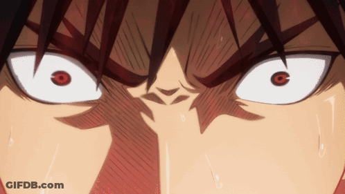A Close Up Of A Person 'S Face With White Eyes GIF