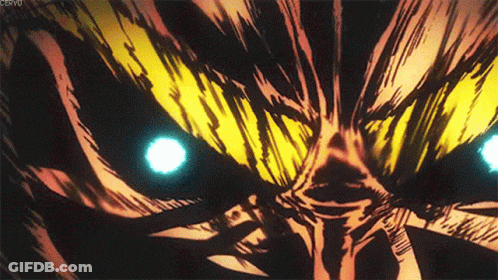 A Close Up Of A Person 'S Face With Yellow Eyes GIF