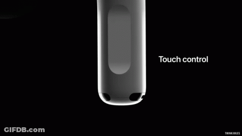 A Close Up Of A Person 'S Finger On A Touch Control Device GIF
