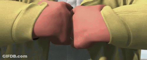 A Close Up Of A Person 'S Fist Bumping Each Other GIF