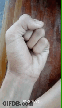 A Close Up Of A Person 'S Fist With The Words If Only Written On The Bottom GIF