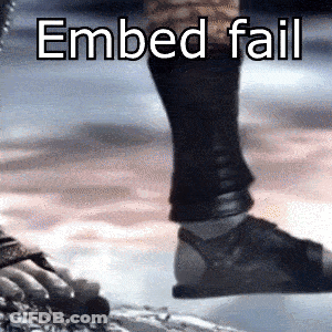 A Close Up Of A Person 'S Foot With The Words Embedded Fail Written On It . GIF