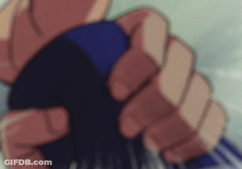 A Close Up Of A Person 'S Hand Holding A Blue Object GIF