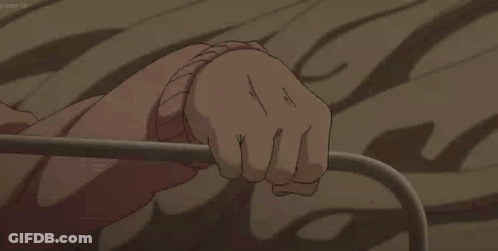 A Close Up Of A Person 'S Hand Holding Onto A Metal Railing GIF