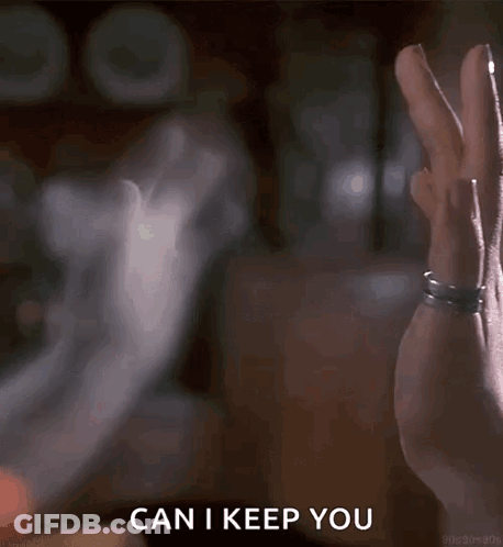 A Close Up Of A Person 'S Hand Making A Peace Sign With The Words Can I Keep You Behind It GIF