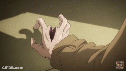 A Close Up Of A Person 'S Hand With A Shadow Behind It GIF