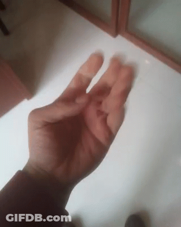 A Close Up Of A Person 'S Hand With Their Fingers Crossed GIF