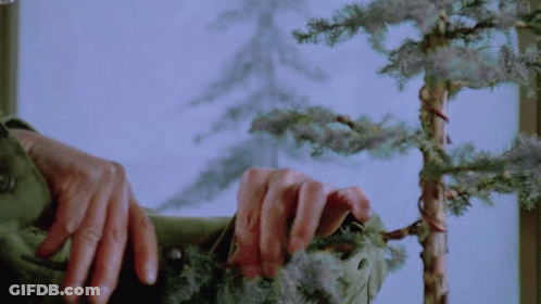 A Close Up Of A Person 'S Hands On A Tree GIF