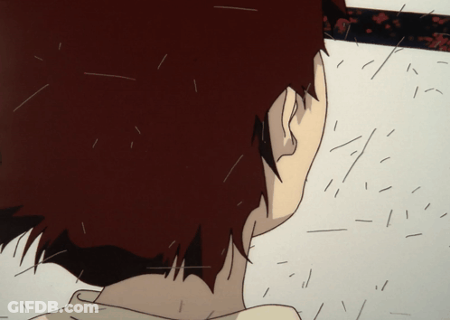 A Close Up Of A Person 'S Head With A Few Lines Coming Out Of It GIF