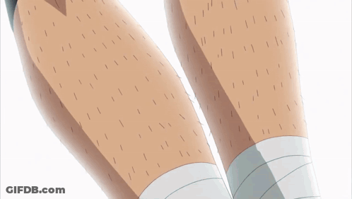 A Close Up Of A Person 'S Leg With A Pink Cross On It GIF