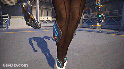A Close Up Of A Person 'S Legs With A Shadow On The Ground . GIF