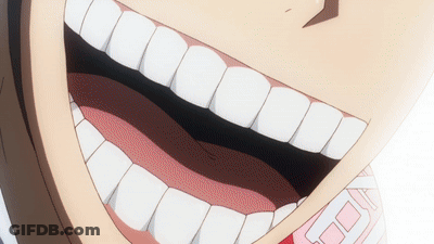A Close Up Of A Person 'S Mouth And Teeth With The Letter G On The Bottom GIF
