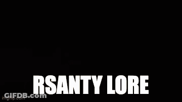 A Close Up Of A Person 'S Mouth With The Words Rsanty Lore Written On The Bottom . GIF