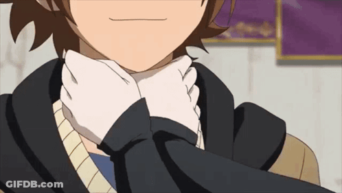 A Close Up Of A Person 'S Neck And Hands GIF