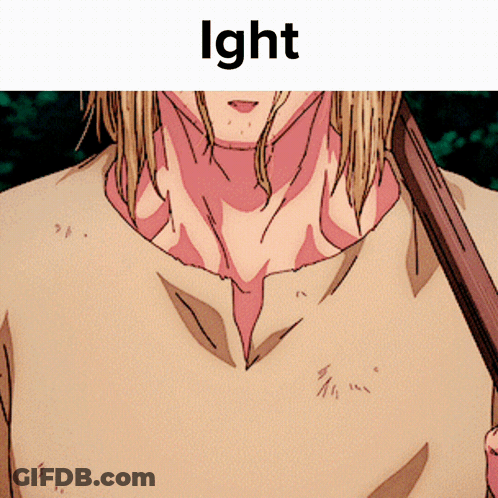 A Close Up Of A Person 'S Neck With The Word Ight On Top GIF
