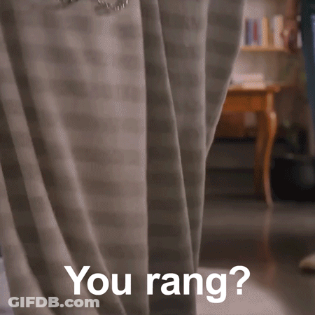 A Close Up Of A Person 'S Pants With The Words You Rang Written On It GIF