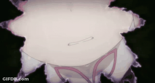 A Close Up Of A Person 'S Stomach With A Purple Glow Around It GIF