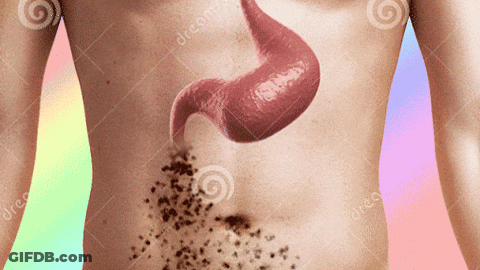A Close Up Of A Person 'S Stomach With Orecom Written On The Bottom Right GIF