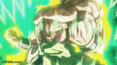 A Close Up Of A Person 'S Torso With A Green Background And A Yellow Light Coming Out Of It . GIF
