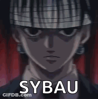 A Close Up Of A Person Wearing A Bandana And Earrings With The Word Sybau Written On It . GIF