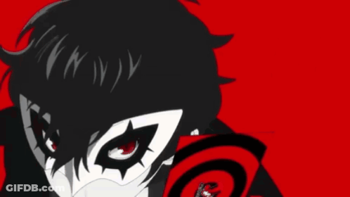 A Close Up Of A Person Wearing A Clown Mask On A Red Background . GIF