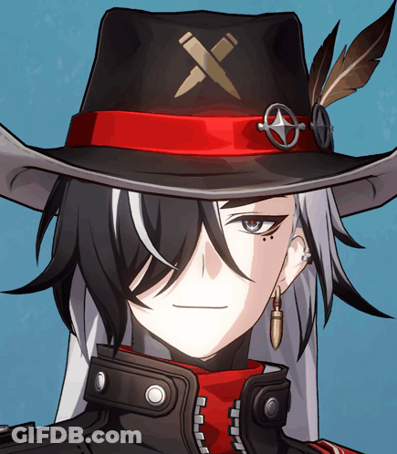 Close Up Of Person Wearing Cowboy Hat With X GIF